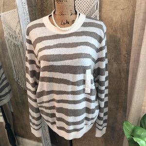 A new day cream/taupe sweater